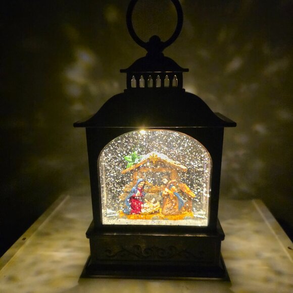 Other - Nativity Scene Lighted Snow Globe Motion Glitter Lantern
